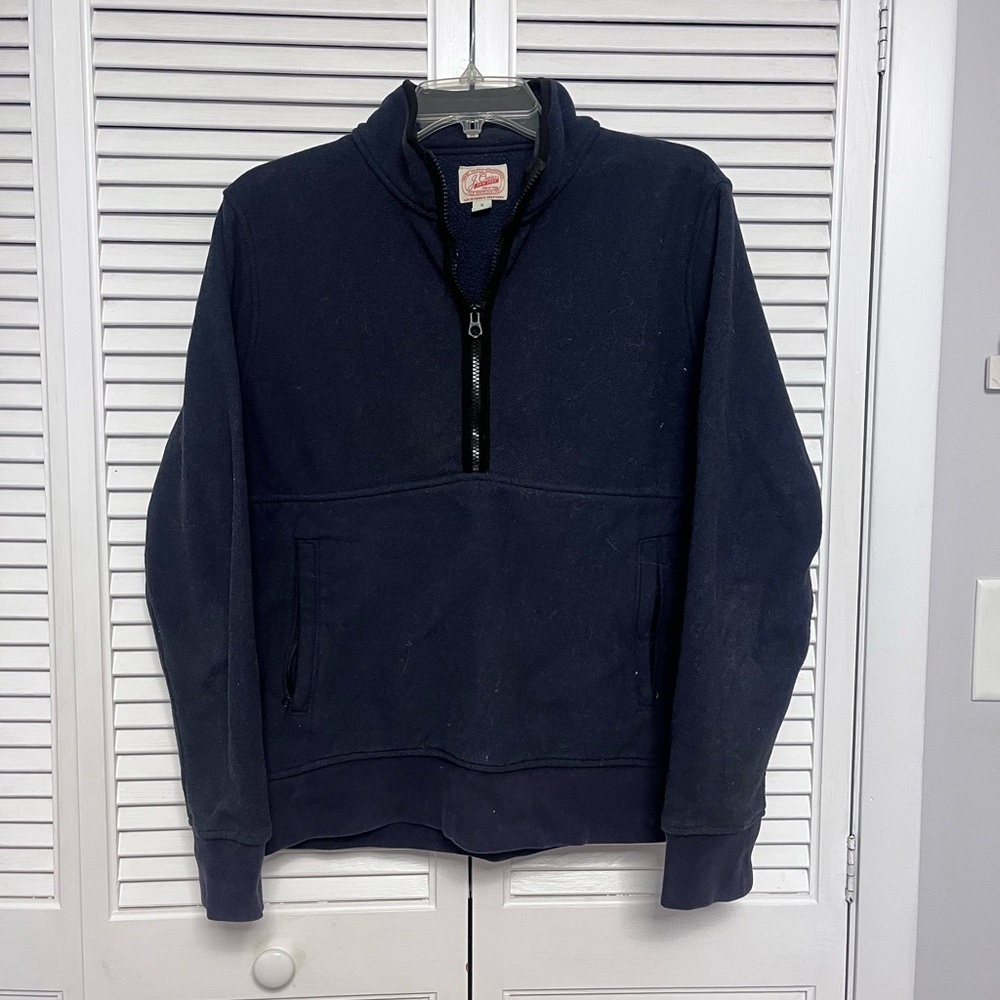 J. Crew Dark Blue Quarter-Zip Sweater